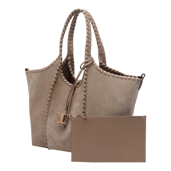 MEDIUM SUEDE T TIMELESS SHOPPING BAG