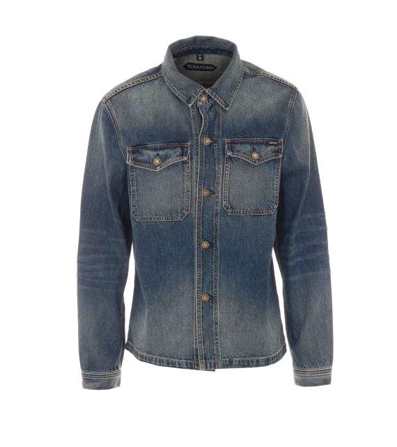 Mid-blue denim jacket Tom Ford