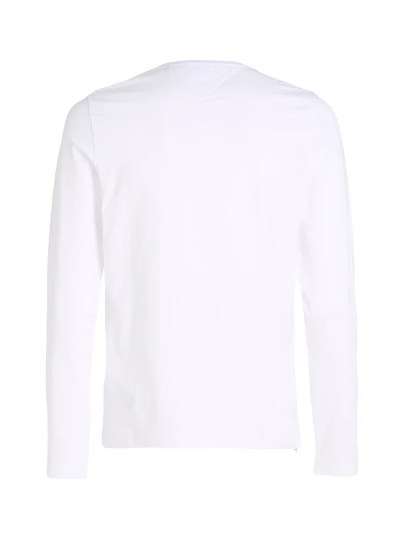 White long-sleeved shirt with logo