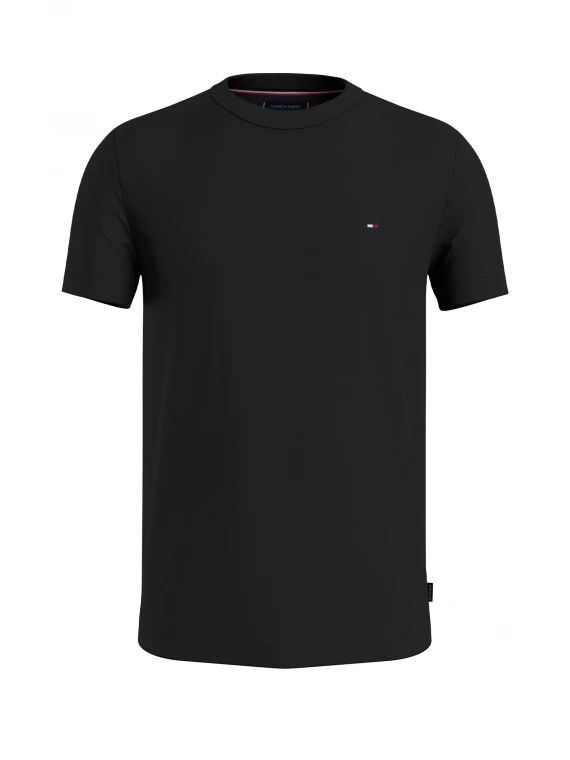 T-shirt nera con mini logo
