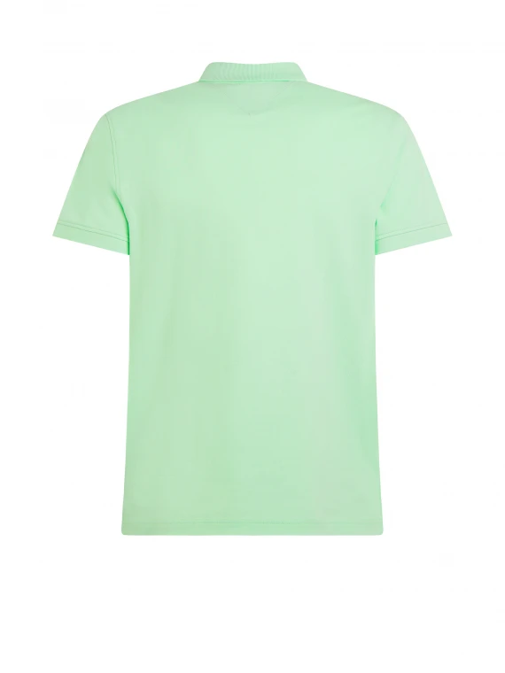 Mint short-sleeved polo shirt with logo