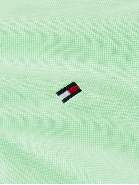 Mint short-sleeved polo shirt with logo