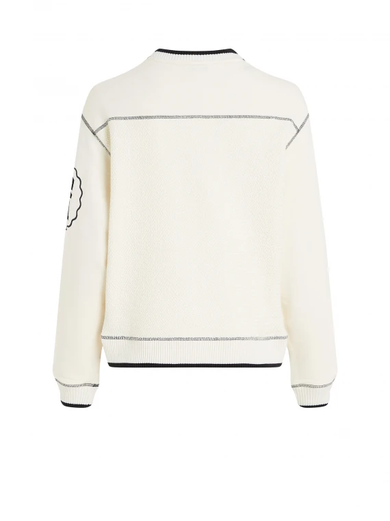 Regular fit woven sweatshirt with TH monogram