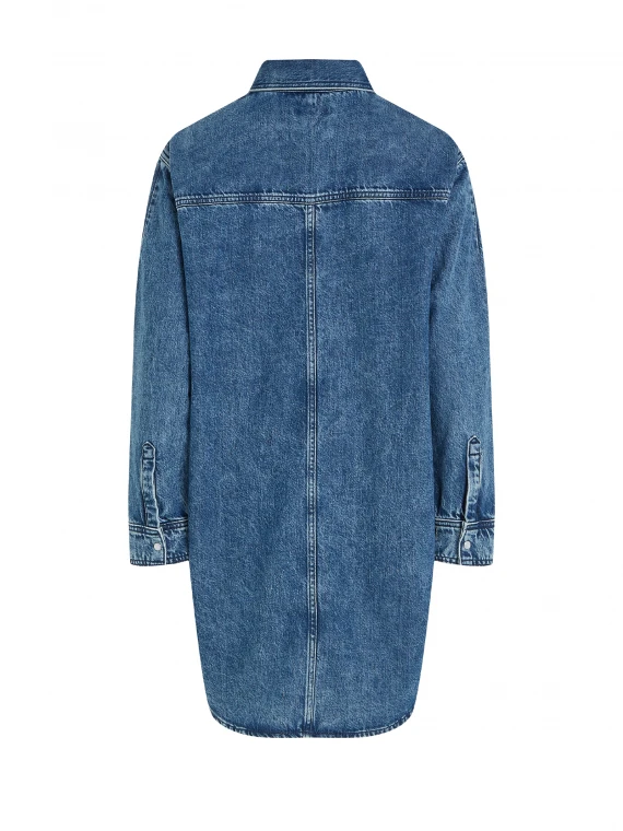 Long denim shirt dress