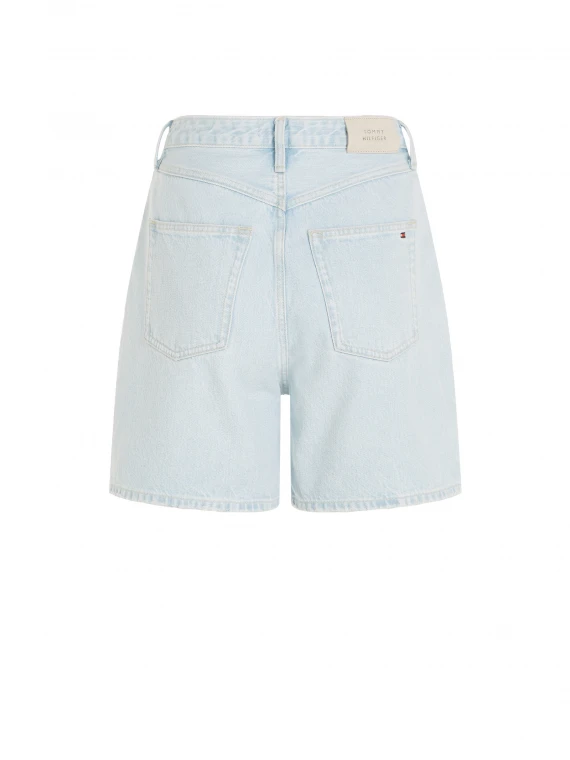 Shorts larghi a vita alta in denim