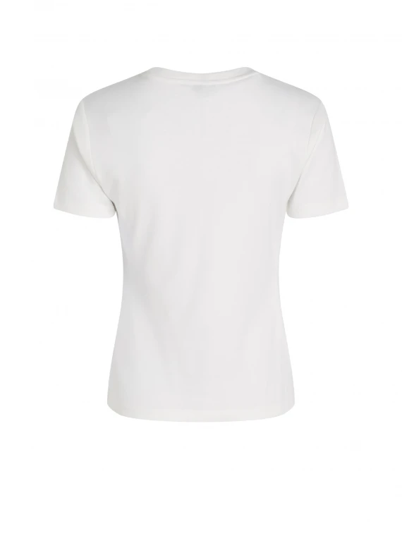 T-shirt bianca con mini logo