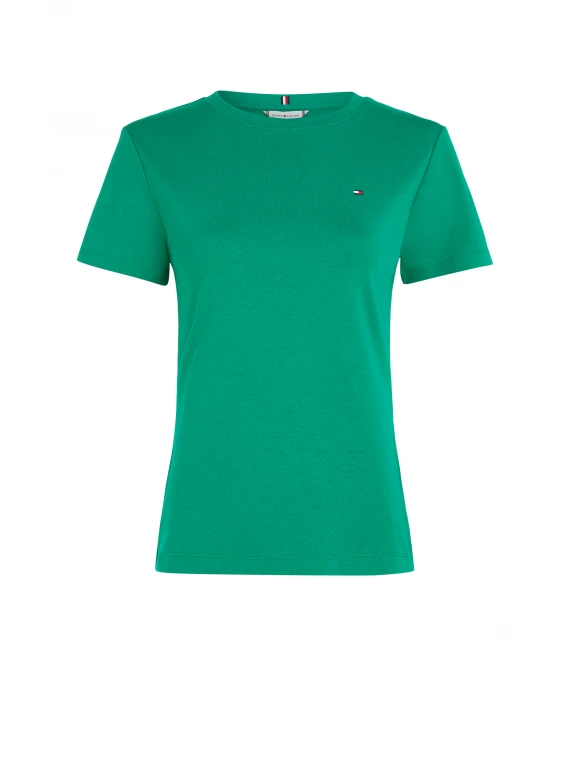 T-shirt verde con mini logo