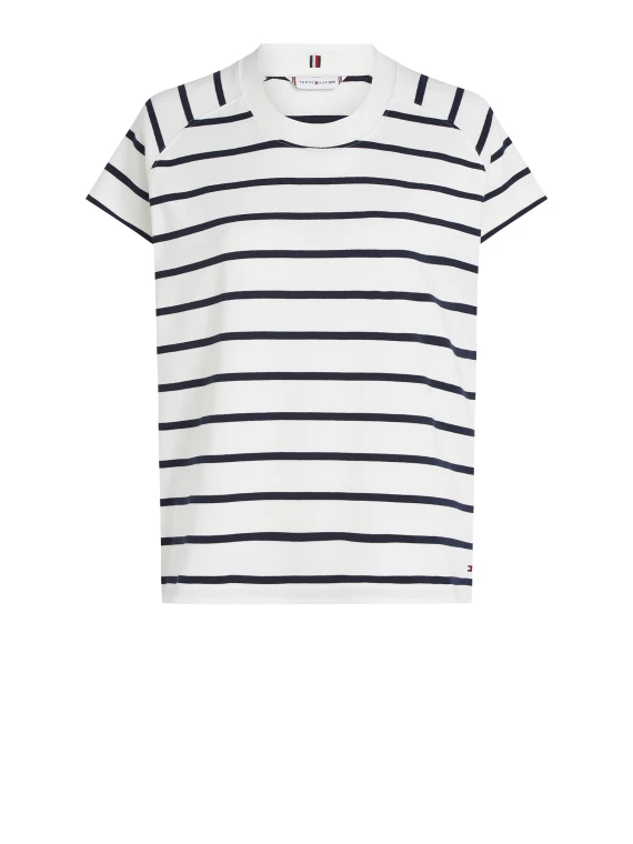 T-shirt with striped mini logo