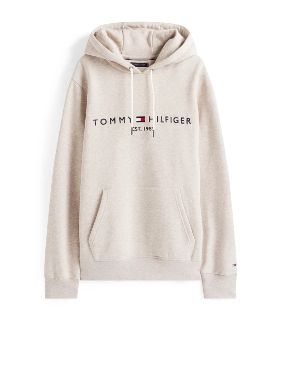 Ivory hoodie with lettering