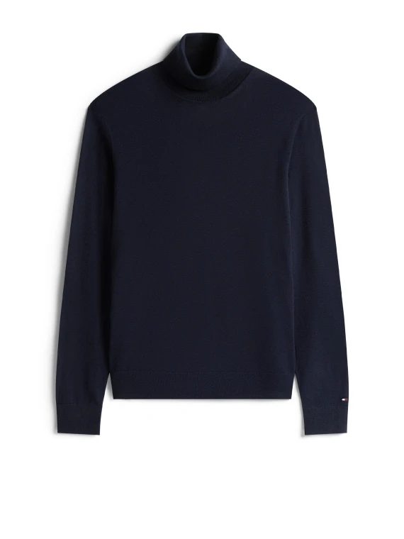 Dark blue turtleneck