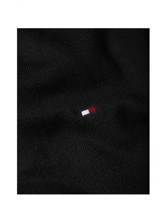 Maglia girocollo nera con mini logo