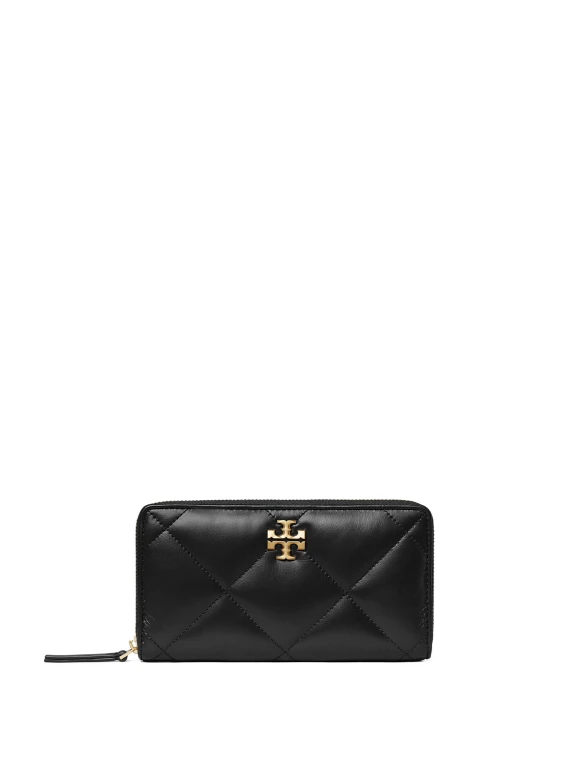 Portafoglio continental con zip e trapuntatura a trapezio - Taglia UNI - Tory Burch