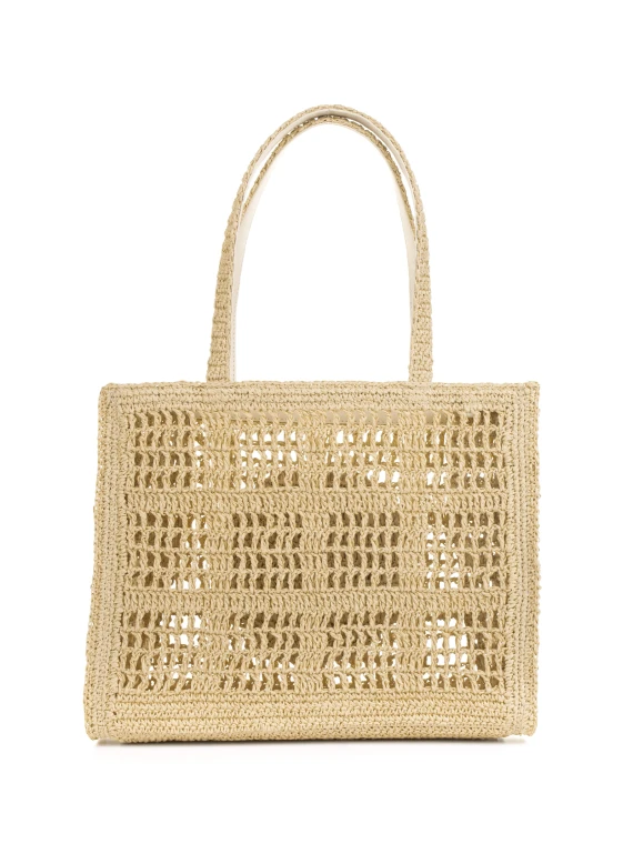 Ella shopper in beige raffia