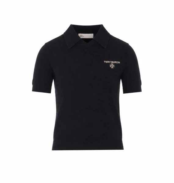 T-shirt e Polo nero Tory Burch