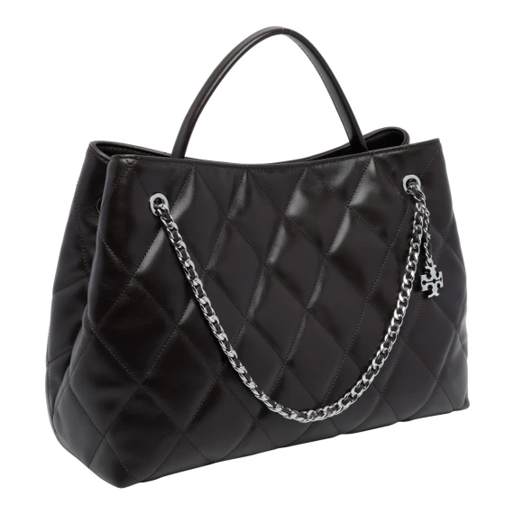 Dark brown quilted shoulder bag Tory Burch