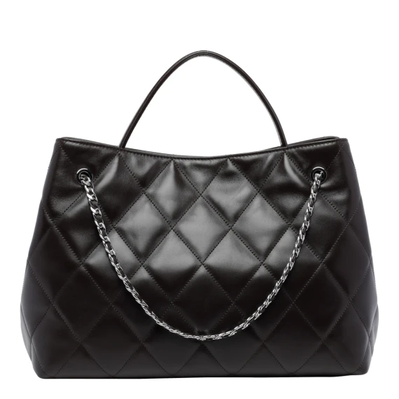 Dark brown quilted shoulder bag Tory Burch