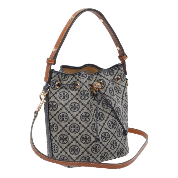 Tory Navy T Monogram bucket bag Tory Burch