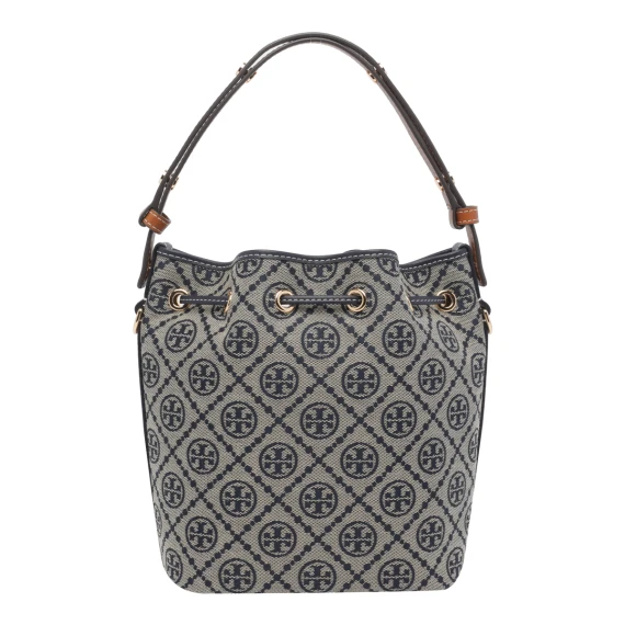 Tory Navy T Monogram bucket bag Tory Burch