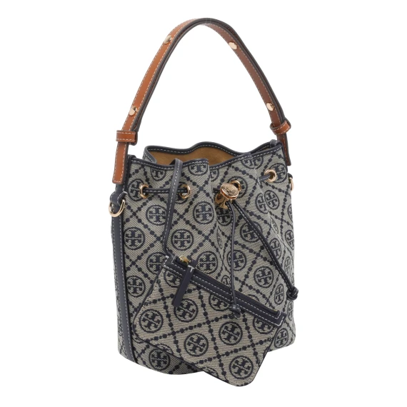 Tory Navy T Monogram bucket bag Tory Burch