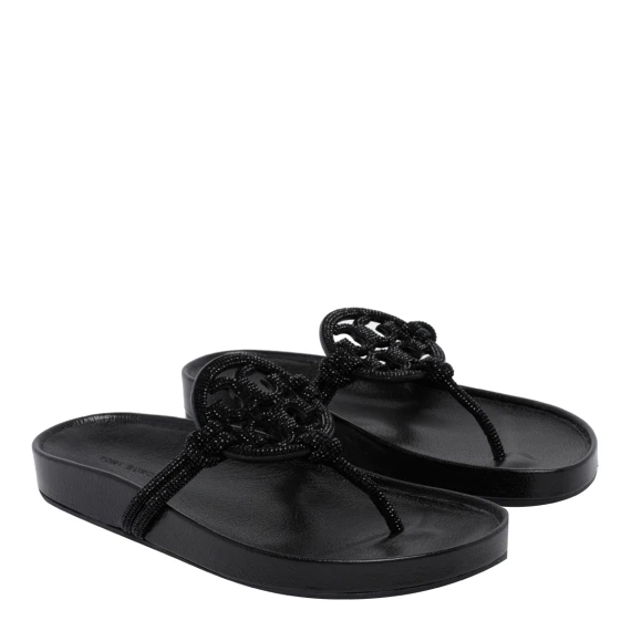Miller Cloud Knotted Pave flip flops Tory Burch