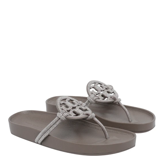 Grey Miller Cloud Flip Flops Tory Burch