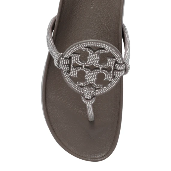 Grey Miller Cloud Flip Flops Tory Burch