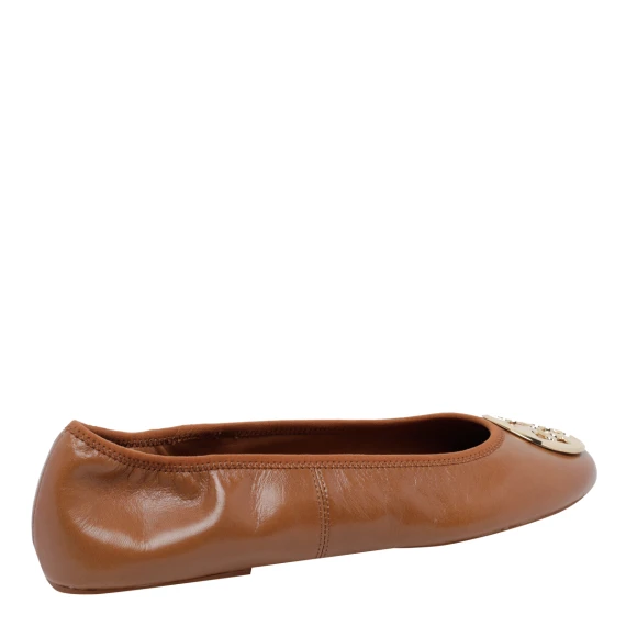 Brown leather ballet flats Tory Burch