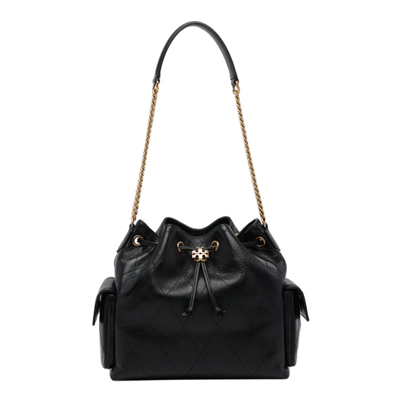 Borsa a spalla Charlie trapuntata con coulisse