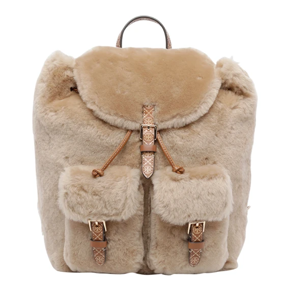 Borsa T Monogram Shearling Backback