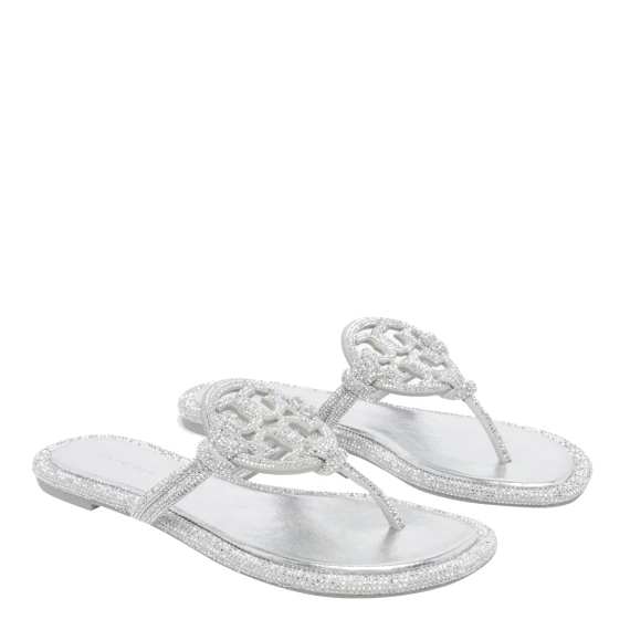 Miller Knotted Pavè Thong Sandals Tory Burch