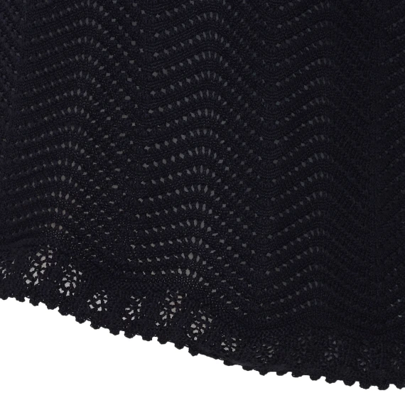 T-shirt nera lavorata a maglia Twin-set