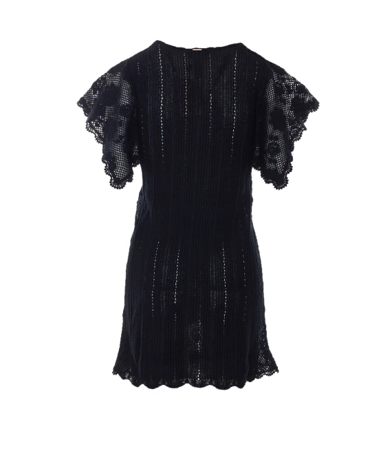 Abito corto nero in maglia Twin-set