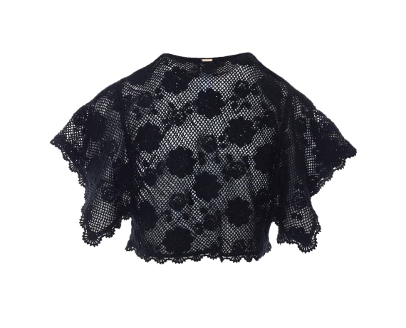 Black cropped knit jacket Twin-set