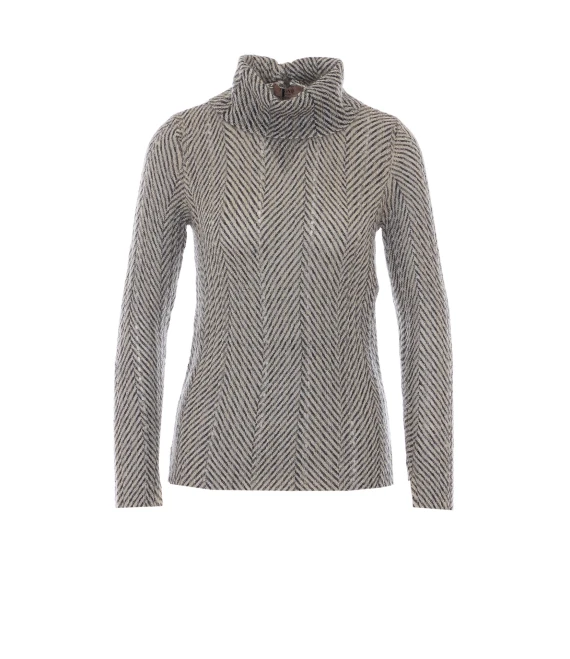 Grey high-neck sweater Twin-set