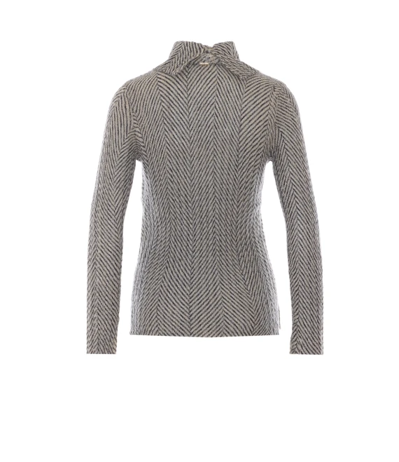 Grey high-neck sweater Twin-set