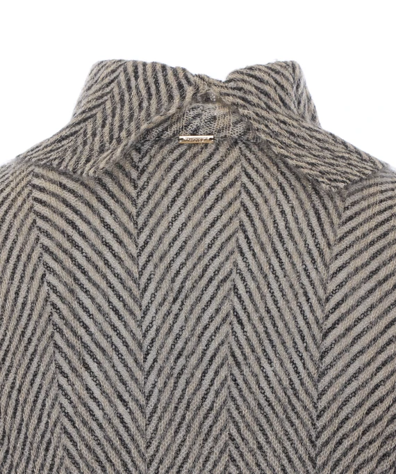 Grey high-neck sweater Twin-set