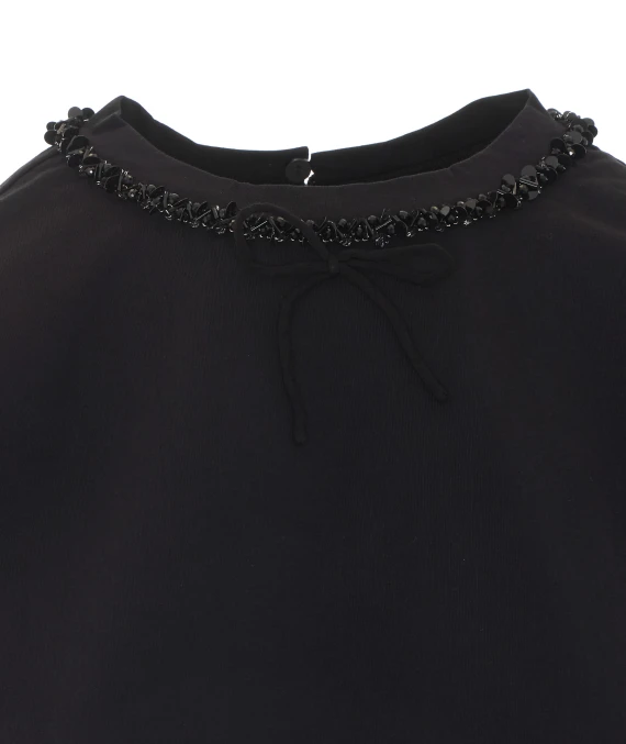 T-shirt nera con fiocco Twin-set