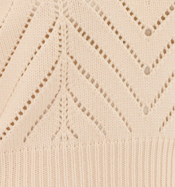 Maglione corto panna Twin-set