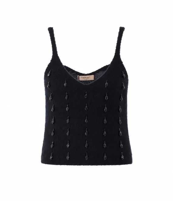Black sleeveless top Twin-set