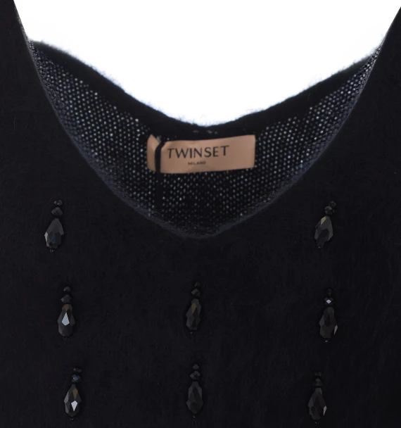 Black sleeveless top Twin-set