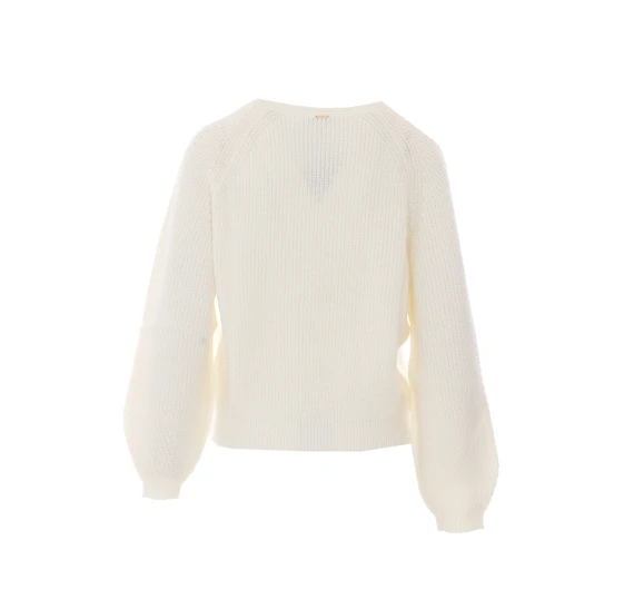Ivory white crew-neck sweater Twin-set