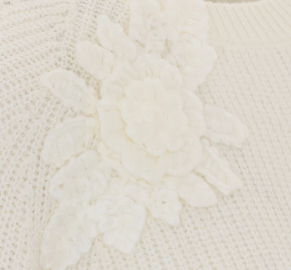 Ivory white crew-neck sweater Twin-set