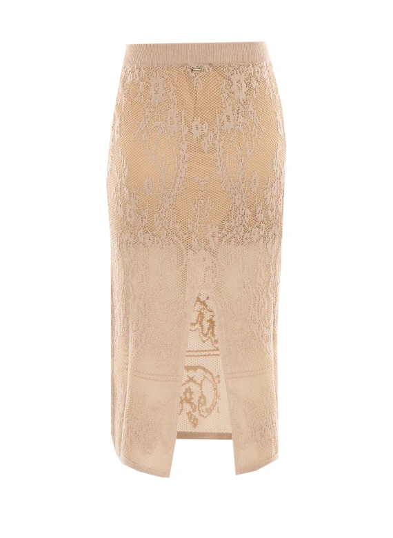 Gonna longuette beige testurizzata Twin-set