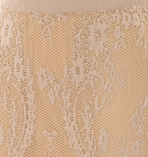 Gonna longuette beige testurizzata Twin-set