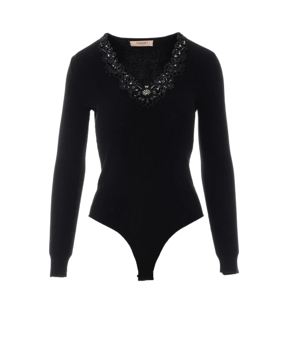 Long Sleeves Body Top Twin-set