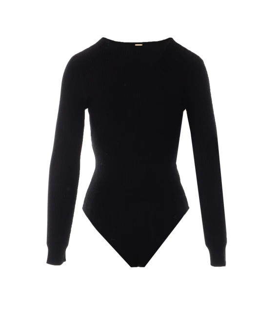 Black long-sleeved body top Twin-set