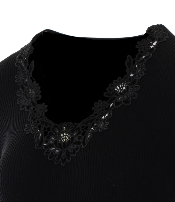 Black long-sleeved body top Twin-set