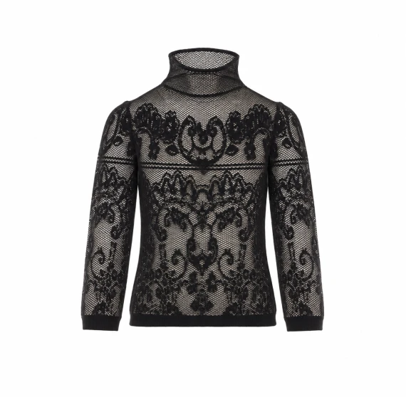 Top a maniche lunghe con collo alto Twin-set