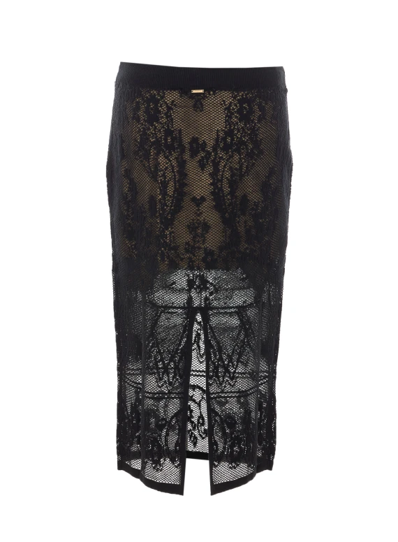 Black midi lace skirt Twin-set