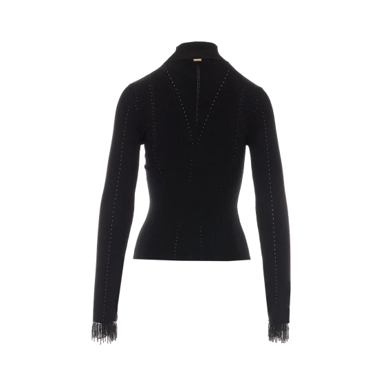 Maglia nera a collo alto Twin-set